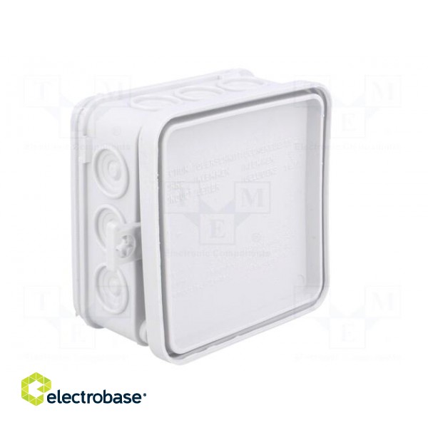 Enclosure: junction box | X: 85mm | Y: 85mm | Z: 39mm | wall mount | IP55 image 6