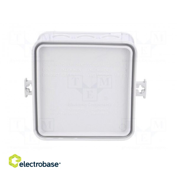 Enclosure: junction box | X: 85mm | Y: 85mm | Z: 39mm | wall mount | IP55 image 7