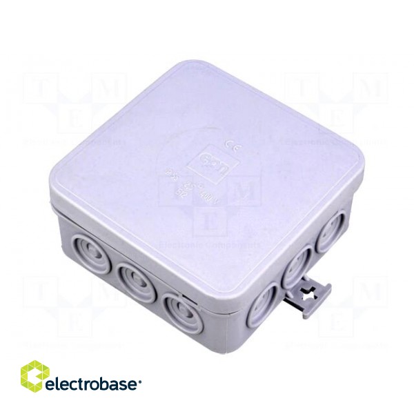 Enclosure: junction box | X: 85mm | Y: 85mm | Z: 39mm | wall mount | IP55 image 1