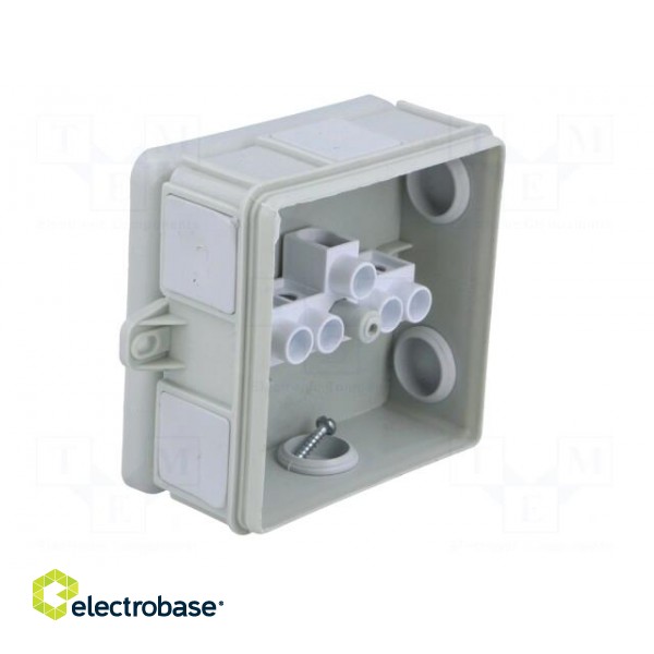 Enclosure: junction box | X: 86mm | Y: 86mm | Z: 39mm | wall mount | IP55 image 2