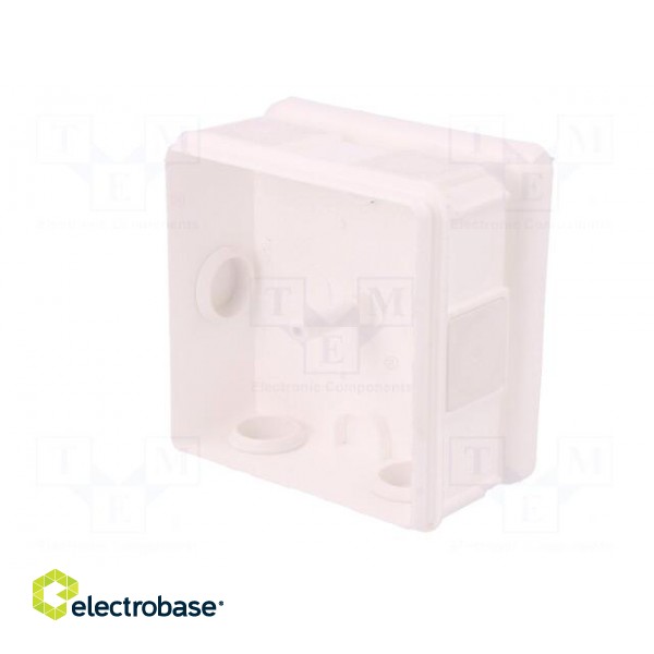 Enclosure: junction box | X: 86mm | Y: 86mm | Z: 39mm | wall mount | IP55 image 4