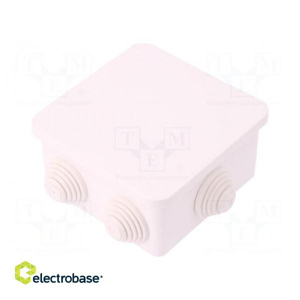 Enclosure: junction box | X: 87mm | Y: 87mm | Z: 45mm | wall mount | IP55 image 1
