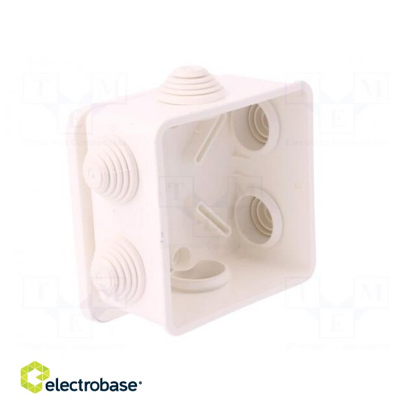 Enclosure: junction box | X: 87mm | Y: 87mm | Z: 45mm | wall mount | IP55 image 2