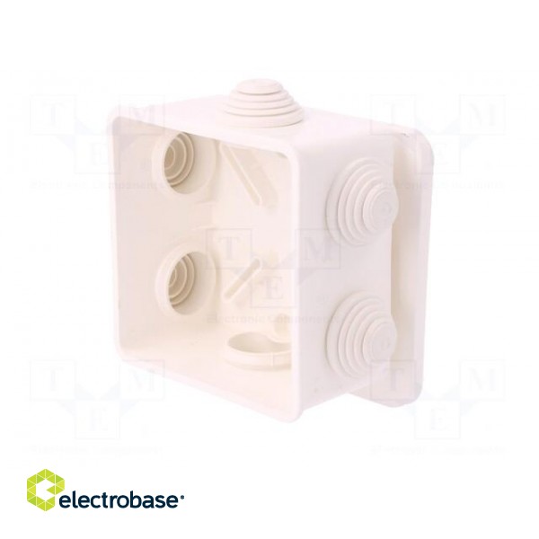 Enclosure: junction box | X: 87mm | Y: 87mm | Z: 45mm | wall mount | IP55 image 4