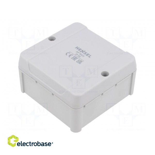 Enclosure: junction box | X: 88mm | Y: 88mm | Z: 49mm | IP54 | grey