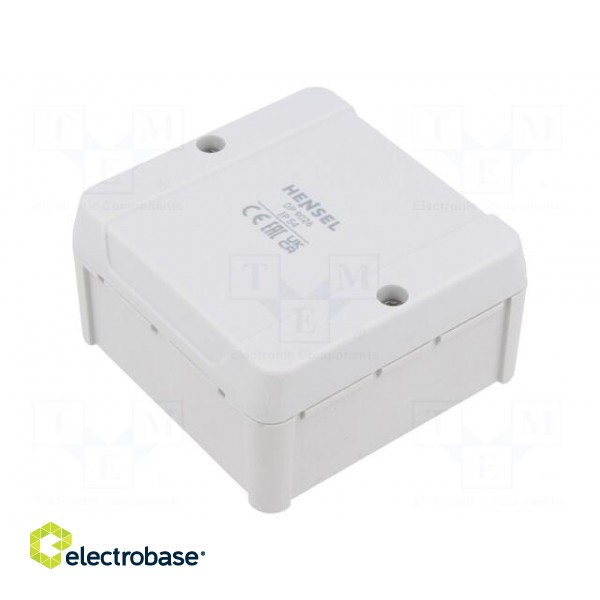 Enclosure: junction box | X: 88mm | Y: 88mm | Z: 49mm | IP54 | grey