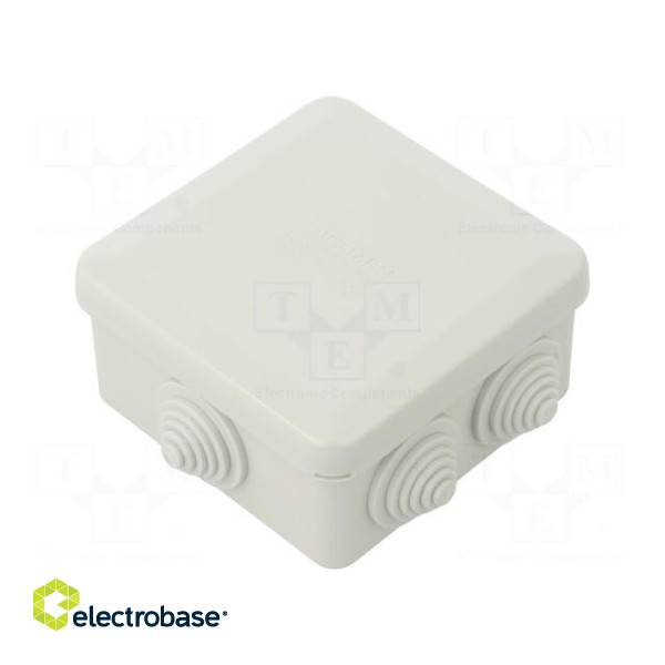 Enclosure: junction box | X: 89mm | Y: 89mm | Z: 46mm | wall mount | IP55 image 1