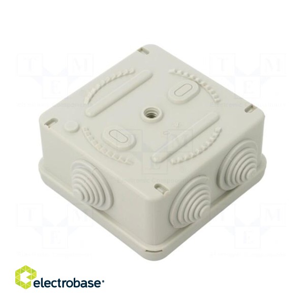 Enclosure: junction box | X: 89mm | Y: 89mm | Z: 46mm | wall mount | IP55 image 2