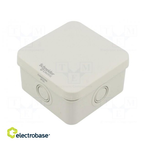 Enclosure: junction box | X: 89mm | Y: 89mm | Z: 51mm | wall mount | IP55 image 1
