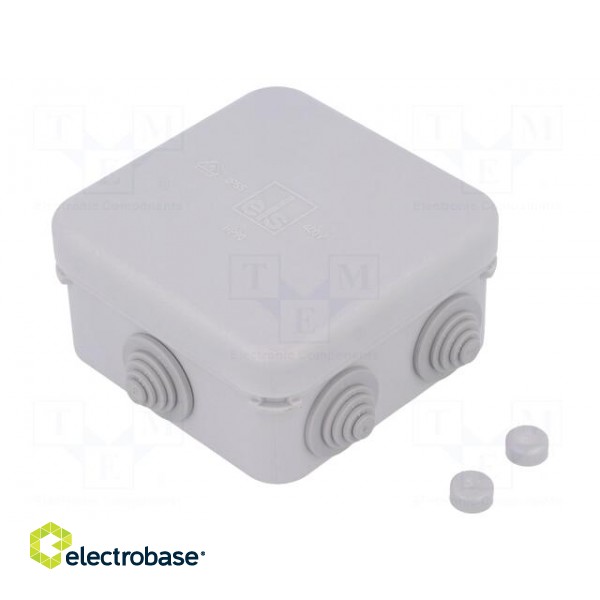 Enclosure: junction box | X: 90mm | Y: 90mm | Z: 45mm | wall mount | IP55 image 1