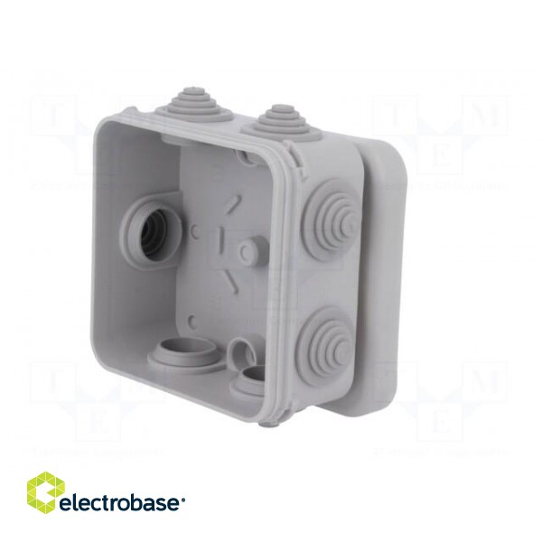 Enclosure: junction box | X: 90mm | Y: 90mm | Z: 45mm | wall mount | IP55 image 4