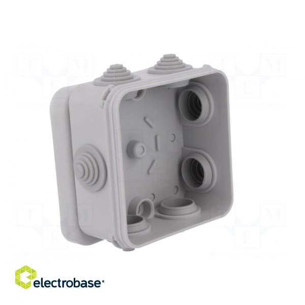 Enclosure: junction box | X: 90mm | Y: 90mm | Z: 45mm | wall mount | IP55 image 2