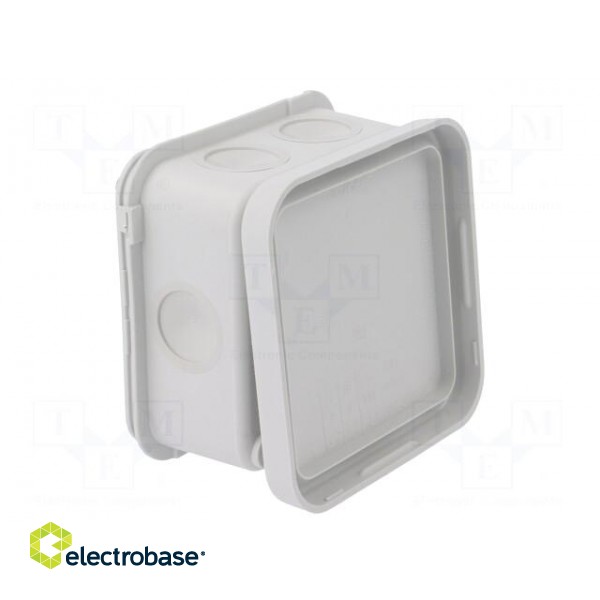 Enclosure: junction box | X: 90mm | Y: 90mm | Z: 49mm | polypropylene image 7