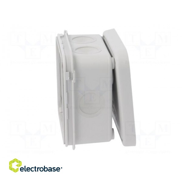 Enclosure: junction box | X: 90mm | Y: 90mm | Z: 49mm | polypropylene PP image 6