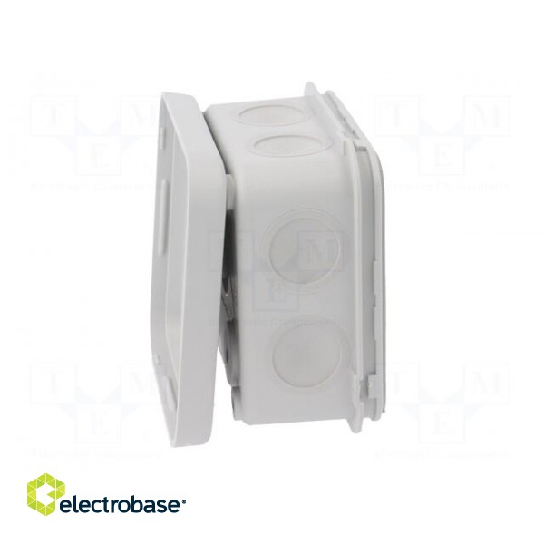 Enclosure: junction box | X: 90mm | Y: 90mm | Z: 49mm | polypropylene image 10