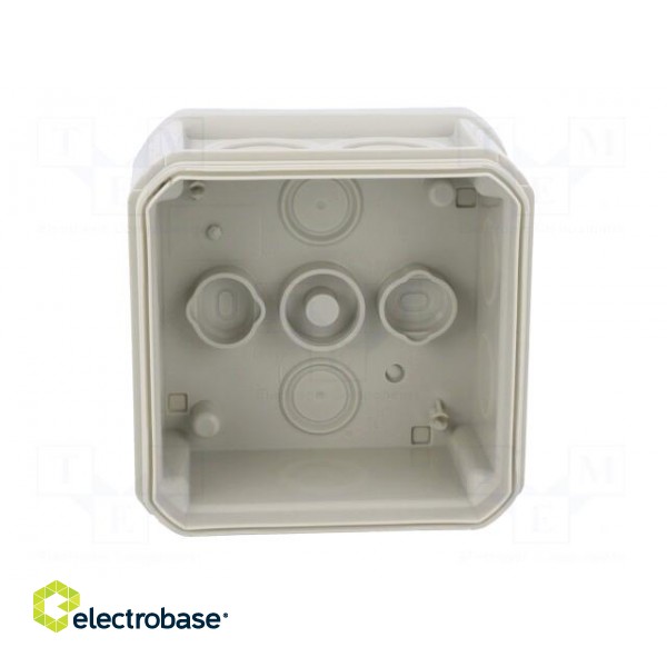 Enclosure: junction box | X: 90mm | Y: 90mm | Z: 52mm | polypropylene PP image 4