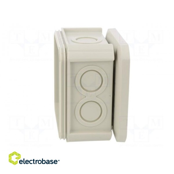 Enclosure: junction box | X: 90mm | Y: 90mm | Z: 52mm | polypropylene PP image 6