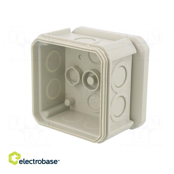 Enclosure: junction box | X: 90mm | Y: 90mm | Z: 52mm | polypropylene PP image 5