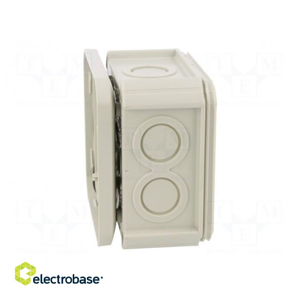 Enclosure: junction box | X: 90mm | Y: 90mm | Z: 52mm | polypropylene PP image 10