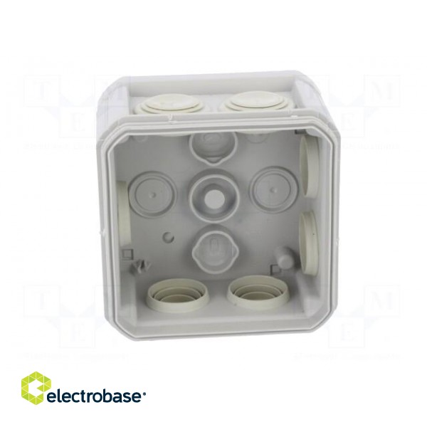 Enclosure: junction box | X: 90mm | Y: 90mm | Z: 52mm | polypropylene PP image 4