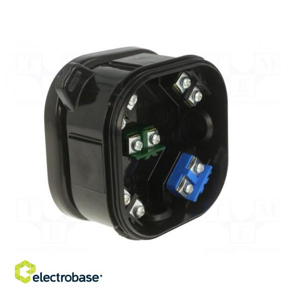 Enclosure: junction box | X: 92mm | Y: 92mm | Z: 44mm | IP54 | black фото 3