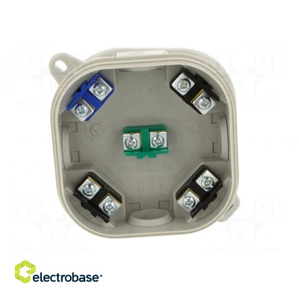 Enclosure: junction box | X: 92mm | Y: 92mm | Z: 44mm | wall mount | ABS image 3