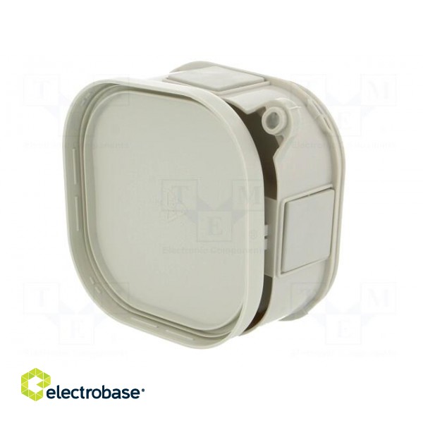 Enclosure: junction box | X: 92mm | Y: 92mm | Z: 44mm | wall mount | ABS фото 8