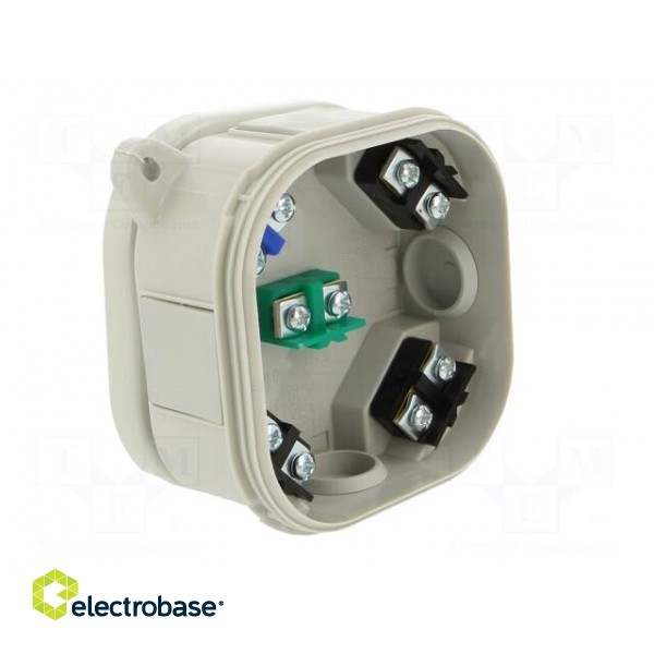Enclosure: junction box | X: 92mm | Y: 92mm | Z: 44mm | wall mount | ABS image 2
