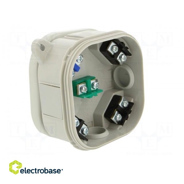 Enclosure: junction box | X: 92mm | Y: 92mm | Z: 44mm | wall mount | ABS фото 2