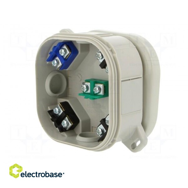 Enclosure: junction box | X: 92mm | Y: 92mm | Z: 44mm | wall mount | ABS фото 2