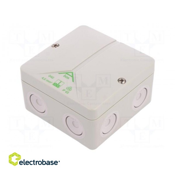 Enclosure: junction box | X: 93mm | Y: 93mm | Z: 55mm | polystyrene | IP65 image 1