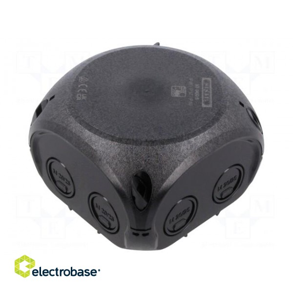 Enclosure: junction box | X: 93mm | Y: 93mm | Z: 62mm | IP66,IP67 | black