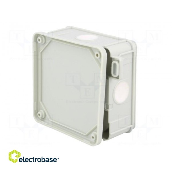Enclosure: junction box | X: 98mm | Y: 98mm | Z: 46mm | wall mount | IP55 image 9