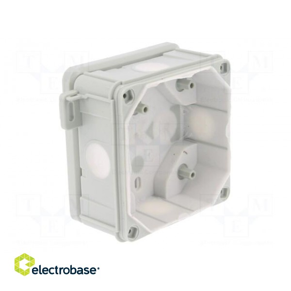 Enclosure: junction box | X: 98mm | Y: 98mm | Z: 46mm | wall mount | IP55 image 2