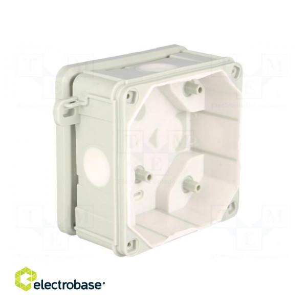 Enclosure: junction box | X: 98mm | Y: 98mm | Z: 46mm | wall mount | IP55 image 1