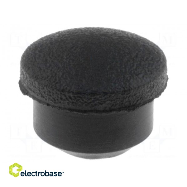 Stopper | elastomer thermoplastic TPE | Øhole: 5.6mm | H: 5mm | black