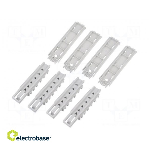 Set of mounting brackets for mounting DIN rails | L: 156mm | grey image 2