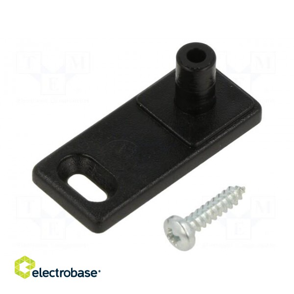Wall mounting element | for enclosures | black