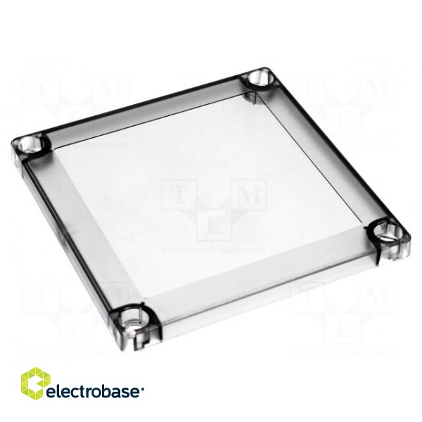 Cover | polycarbonate | 130x130x10mm | Series: MNX | ABS125H