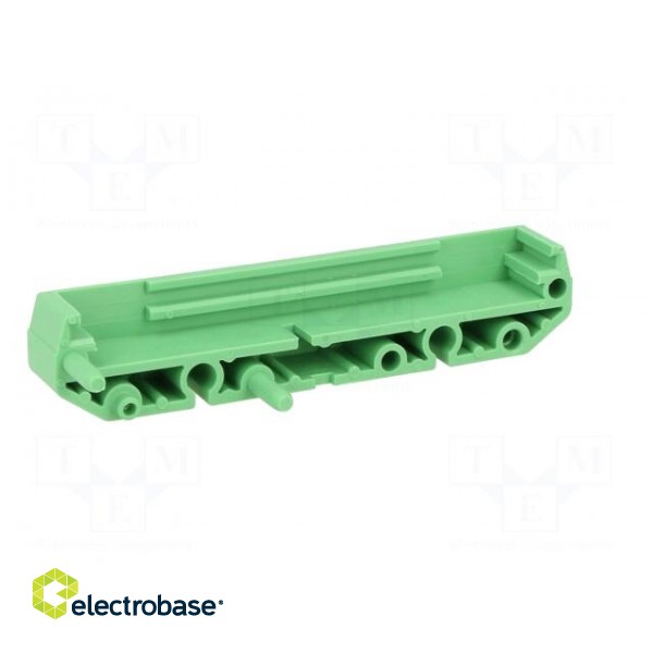 DIN rail mounting bracket | polyamide | 77x11.25mm | Body: green image 2