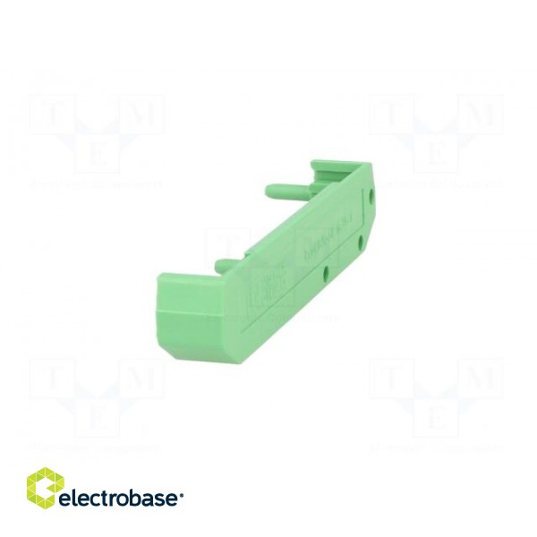 DIN rail mounting bracket | polyamide | 77x11.25mm | Body: green image 5