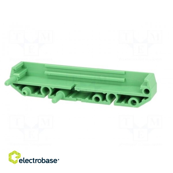DIN rail mounting bracket | polyamide | 77x11.25mm | Body: green image 3