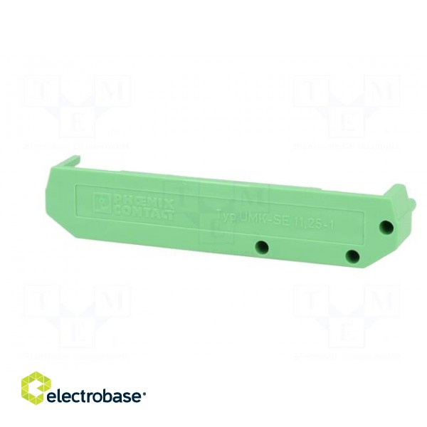 DIN rail mounting bracket | polyamide | 77x11.25mm | Body: green image 7
