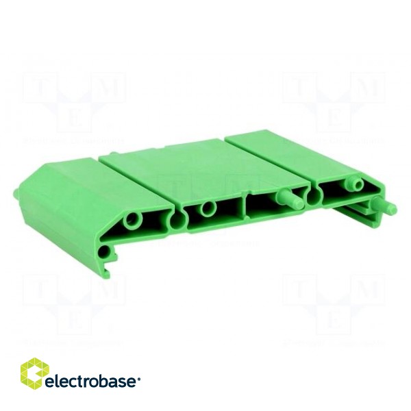 DIN rail mounting bracket | polyamide | 77x45mm | Body: green фото 1