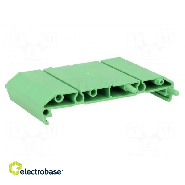 DIN rail mounting bracket | polyamide | 77x45mm | Body: green paveikslėlis 2