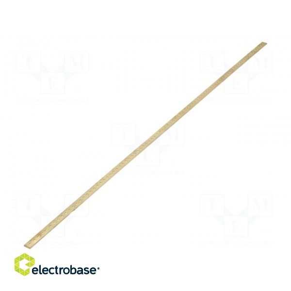 Earthing strip | copper | W: 15mm | L: 1000mm | for enclosures | Thk: 3mm paveikslėlis 1