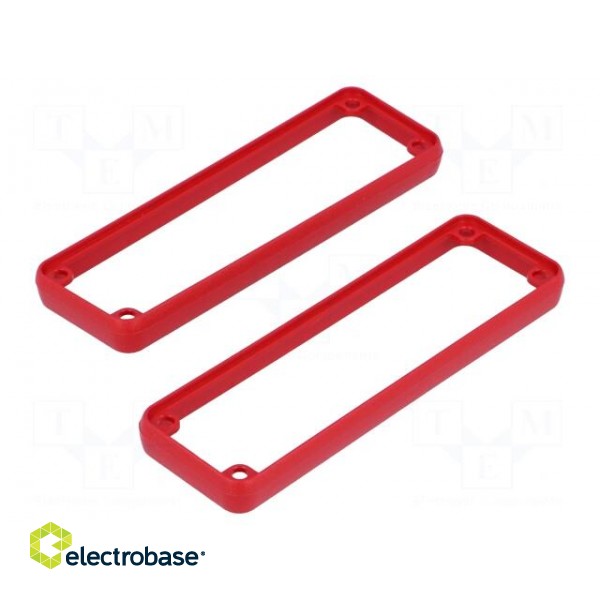 Frame for enclosure | ABS | Series: 1455 | HM-1455L | Colour: red фото 1