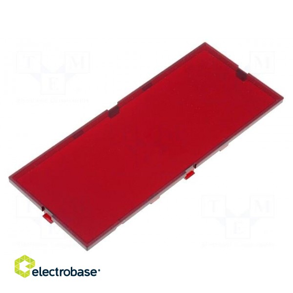 Front panel | X: 42mm | Y: 102mm | Z: 2.6mm | red | Man.series: MODULBOX