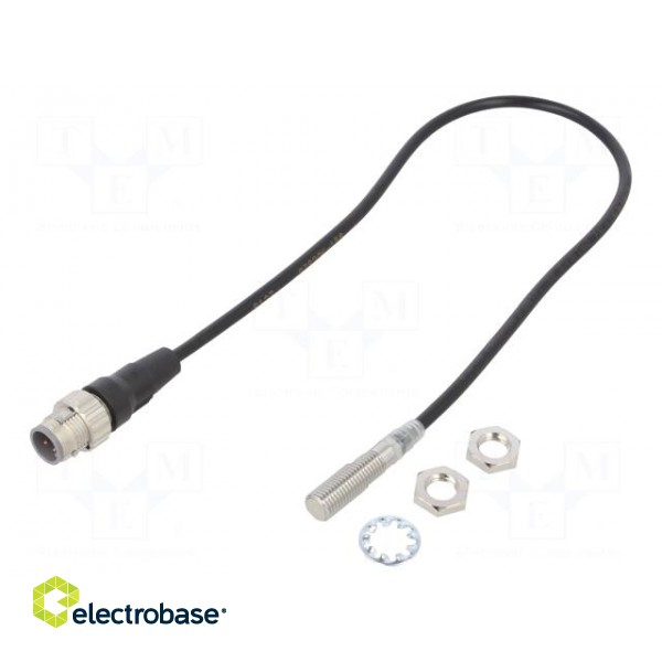 Sensor: inductive | OUT: PNP / NO | 0÷1.2mm | 10÷30VDC | M8 | IP67 | 200mA