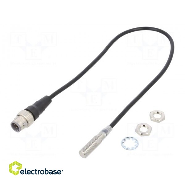Sensor: inductive | OUT: PNP / NO | 0÷1.6mm | 10÷30VDC | M8 | IP67 | 200mA
